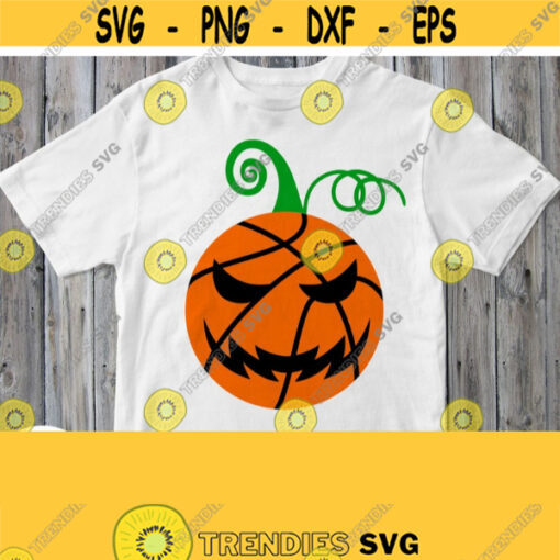 Basketball Halloween Svg Ball Jack o Lantern Halloween Shirt Svg File Basketball Boy Girl Baby Kid Dad Cricut Design Silhouette Image Design 328
