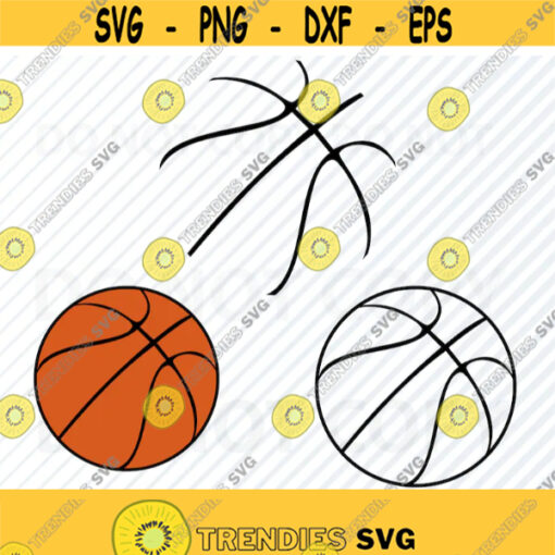 Basketball SVG Files For Cricut Basketball Vector Images Sports Clip Art silhouette SVG Bundle Eps dxf ClipArt Basketball outline png Design 533