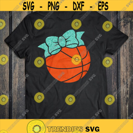 Basketball svg Bow svg dxf png Basketball Logo Logo svg Game svg Ball svg Girl Download Cut file Cricut Silhouette DIY Shirt Design 887.jpg