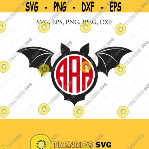Bat Halloween SVG Bat Svg Halloween Svg Cute Bat Clipart Cricut Silhouette Cut Files