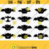 Bat SVG. Kids Halloween Bats Bundle Clipart. Cute Kawaii Girl Bat Spooky Vector Cut Files for Cutting Machine. png dxf eps Instant Download Design 656