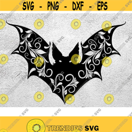 Bat Swirl svg Bat Clipart Floral Bat svg Bat png Bat Cutfile Bat svg Halloween Bat svg Spooky Bat svg Horror Bat svg Creepy Bat svg Design 75