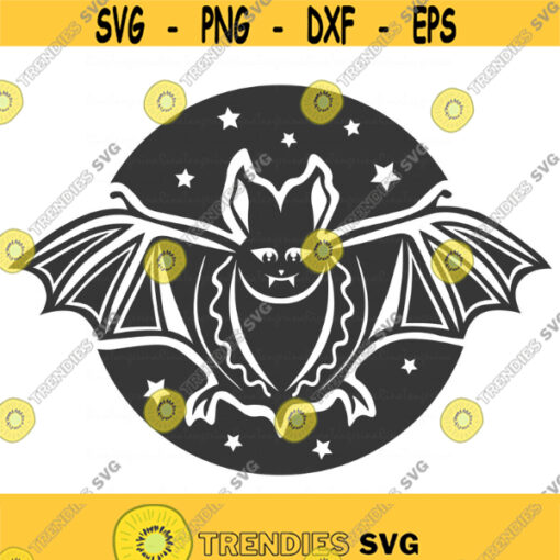 Bat on the moon svg bat svg halloween svg png dxf Cutting files Cricut Cute svg designs print for t shirt Design 231