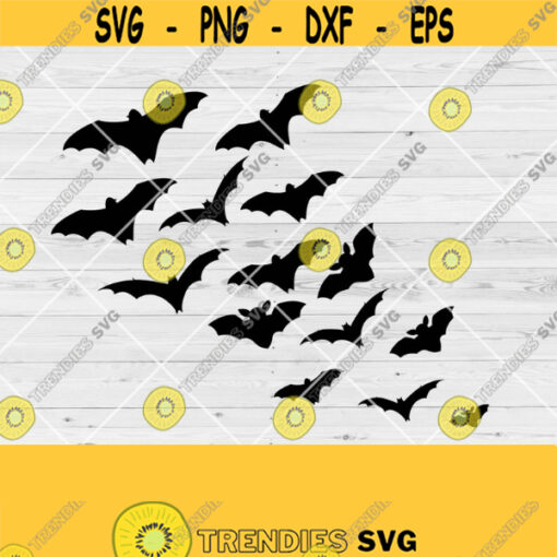 Bats Svg Multiple Bat svg Halloween Bat SVG Spooky Bats Svg Svg Files For Cricut Svg for Silhouette Bat clipart Vector Png Jpg Eps