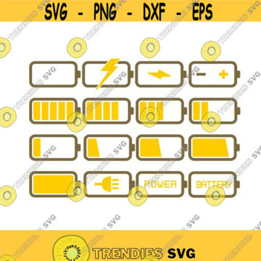 Battery Cuttable Design SVG PNG DXF eps Designs Cameo File Silhouette Design 1033