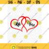 Be Mine Double Heart Valentine Cuttable Design in SVG DXF PNG Ai Pdf Eps Design 123