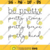 Be Pretty Decal Files cut files for cricut svg png dxf Design 106