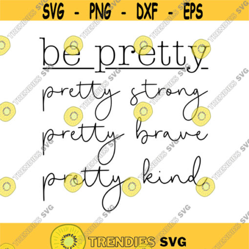 Be Pretty Decal Files cut files for cricut svg png dxf Design 106