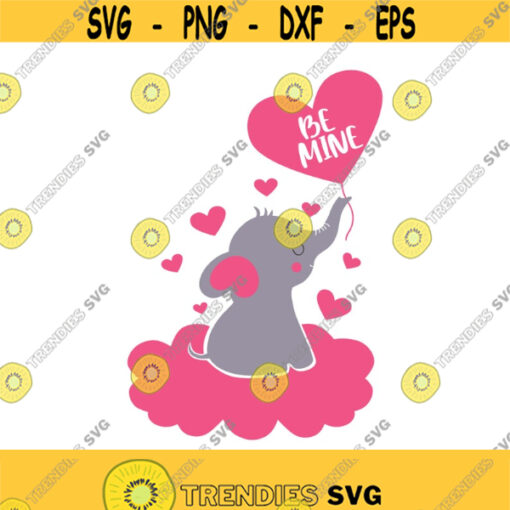 Be mine svg elephant svg heart svg Valentines day svg png dxf Cutting files Cricut Funny Cute svg designs print for t shirt quote svg Design 735