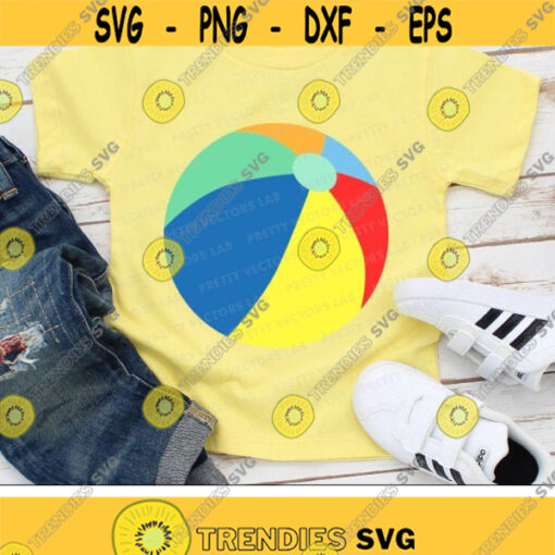 Beach Ball Svg Summer Svg Pool Svg Beach Cut Files Boys Girls Kids Svg Dxf Eps Png Summer Shirt Design Monogram Cricut Silhouette Design 1902 .jpg