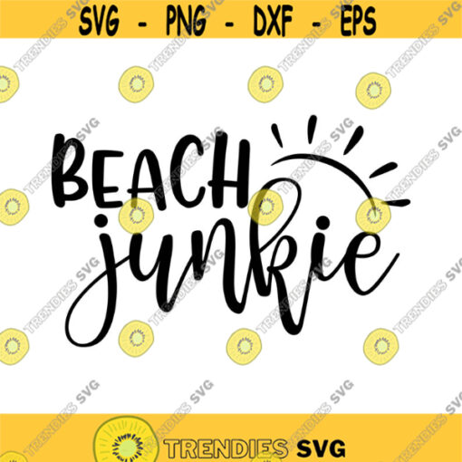 Beach Junkie Beach Love Decal Files cut files for cricut svg png dxf Design 66