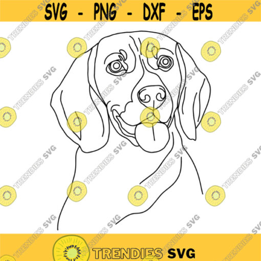Beagle Decal Line Drawing Files cut files for cricut svg png dxf Design 255