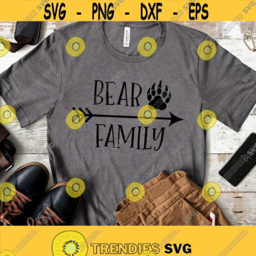Bear Family Svg Bear Family Shirt Svg Design Woodland Svg Bear Paw Print Svg Arrow Svg Bear Family Pajamas Design Svg Png Eps Dxf Files Design 193