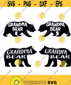 Bear Grandma Grandpa Grand Parents Cuttable Design Svg Png Dxf Eps Designs Cameo File Silhouette Design 977