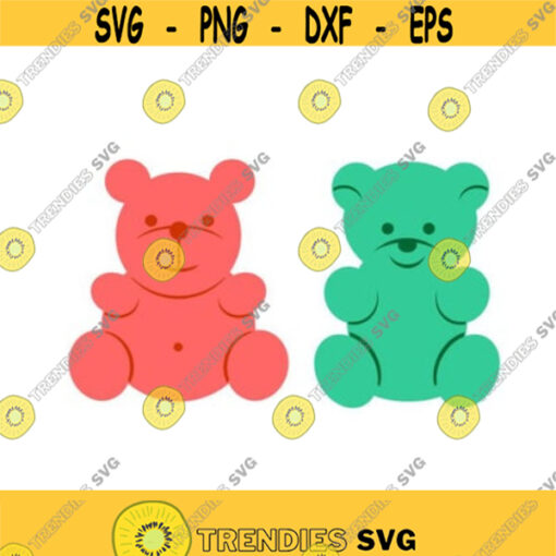 Bear Gummy candy Cuttable SVG PNG DXF eps Designs Cameo File Silhouette Design 293