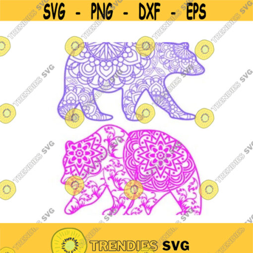 Bear Mandala Montana Alaska Cuttable Design SVG PNG DXF eps Designs Cameo File Silhouette Design 10