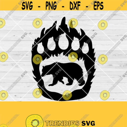 Bear Paw Svg File Bear Svg Bear Paw Silhouette Bear Clipart Animals Svg Wild Animals Clipart Svg For Cricut Svg For Silhouette