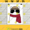 Bear with Sunglasses SVG. Polar Bear with Scarf and Hat Cut Files. Winter Animals PNG. Vector Files Cutting Machine dxf eps Instant Download Design 110