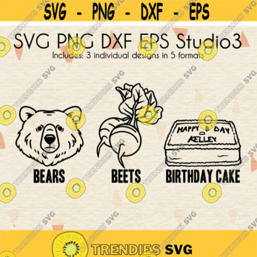 Bears Beets Birthday Cake Files Office Birthday Design Tv Show SVG Digital Download svg dxf png eps studio3Design 77.jpg