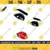 Beautiful Eyes Svg Lips Svg Lipstick Svg Mascara Svg Makeup Cut File Silhouette Cricut Design 461