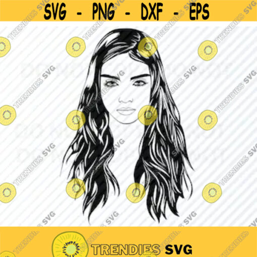 Beautiful Woman 2 SVG Womans face Silhouette Clip Art Womans Head SVG Files For Cricut Eps Png dxf ClipArt White american woman svg Design 299