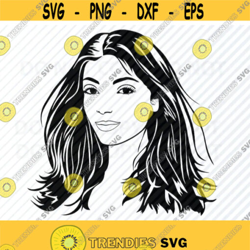 Beautiful Woman SVG Womans face Silhouette Clip Art Womans Head SVG Files For Cricut Eps Png dxf ClipArt White american woman svg Design 481