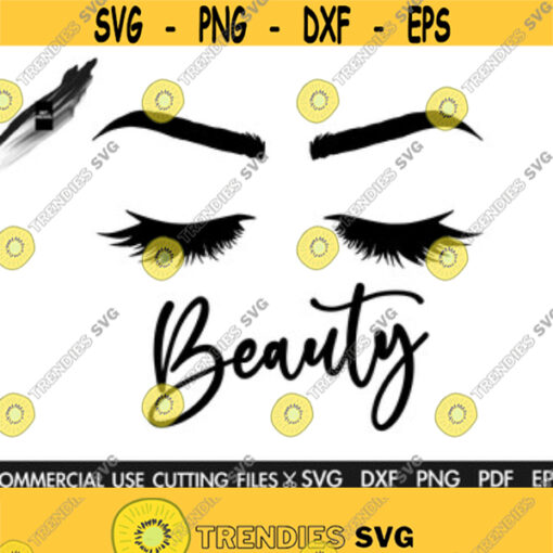 Beauty SVG Cut File Makeup Svg Women Face Svg Eyebrows Svg Lash Extensions Svg Beauty Svg Mascara Svg Design 69