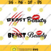 Beauty and beast Cuttable Design SVG PNG DXF eps Designs Cameo File Silhouette Design 488