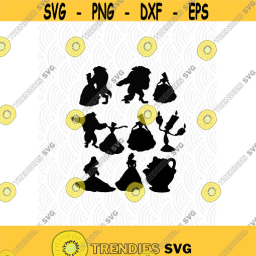 Beauty and the Beast Cuttable Designs in SVG DXF PNG Ai Pdf Eps Jpeg Design 89