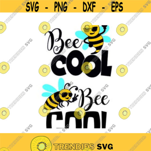 Bee Cool Cuttable SVG PNG DXF eps Designs Cameo File Silhouette Design 484