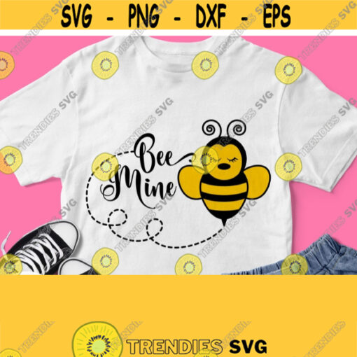 Bee Mine Svg Valentines Day Svg Engagement Girl Boy Shirt Svg for Cricut Silhouette Dxf Png Jpeg Printable Iron on Heat Press Transfer Design 637