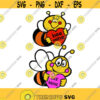 Bee Mine insect Valentines day Cuttable Design SVG PNG DXF eps Designs Cameo File Silhouette Design 1629