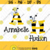 Bee Monogram Letters A Z SVG EPS Ai Png and Pdf Cutting Files for Electronic Cutting Machines