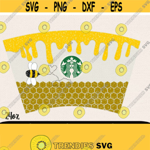 Bee Starbucks Svg Wrap Cricut Files Starbucks Svg Honeycomb Svg Honeycomb Starbucks Svg 24oz Wrap Svg Starbucks Svg Wrap Design 248