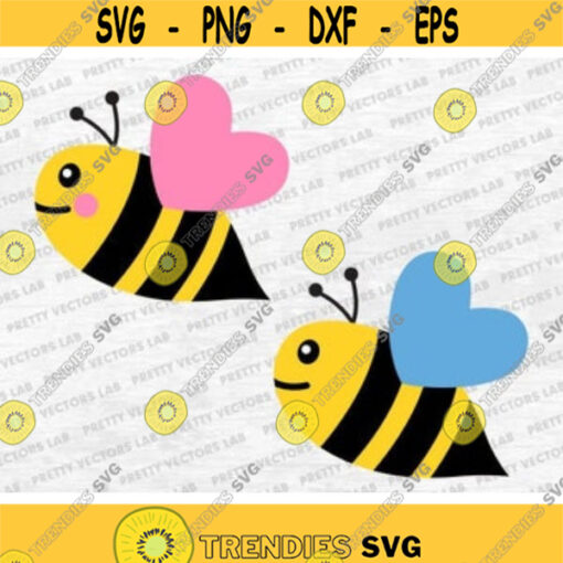 Bee Svg Bee Girl Boy Svg Bumble Bee Svg Dxf Eps Baby Kids Newborn Svg Kawaii Bees Clipart Spring Svg Cricut Silhouette Cut Files Design 53 .jpg