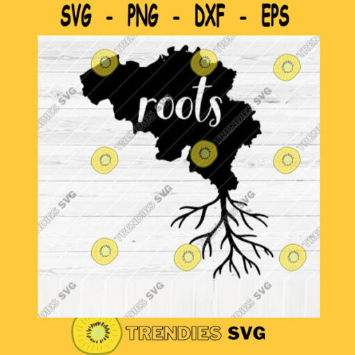 Belgium Roots SVG File Home Native Map Vector SVG Design for Cutting Machine Cut Files for Cricut Silhouette Png Pdf Eps Dxf SVG