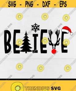 Believe svgChristmas 2020 svgMerry ChristmasSanta HatChristmas TreePine TreePlaidDigital DownloadPrintSublimationInstant Download Design 147