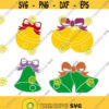 Bells Christmas Jingle Cuttable Design SVG PNG DXF eps Designs Cameo File Silhouette Design 505