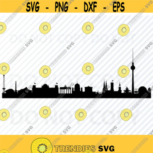 Berlin Skyline SVG Files For Cricut City skyline Clipart City silhouette Files Eps Png Dxf Clip Art Cityscape Berlin Germany Svg Skyline Design 545