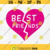 Best Friends Heart SVG PNG and DXF file. This is perfect for those two friends that are inseparable Best Friend Cut File Design 27
