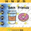 Best Friends SVG Coffee and Donut Svg besties png svg eps dxf Design 263