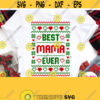 Best Mama Ever Svg Mom Ugly Sweater Svg Mother Christmas Shirt Svg for Cricut Silhouette Dxf File Printable Iron on Heat Press Transfer Design 953