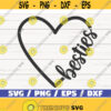 Besties Heart SVG Cut File Cricut Commercial use Silhouette Best Friends SVG Besties SVG Design 772