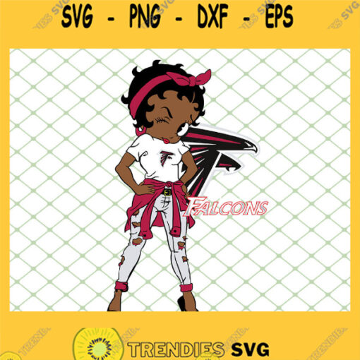 Betty Boop Falcons NFL Logo Teams Football SVG PNG DXF EPS 1