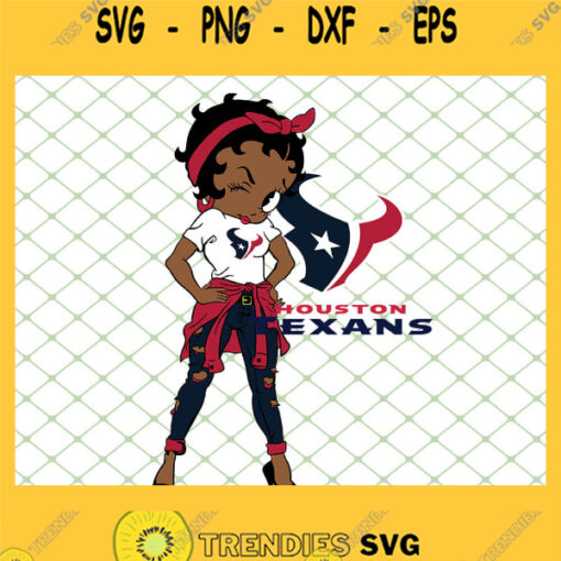 Betty Boop Houston Texans NFL Logo Teams Football SVG PNG DXF EPS 1