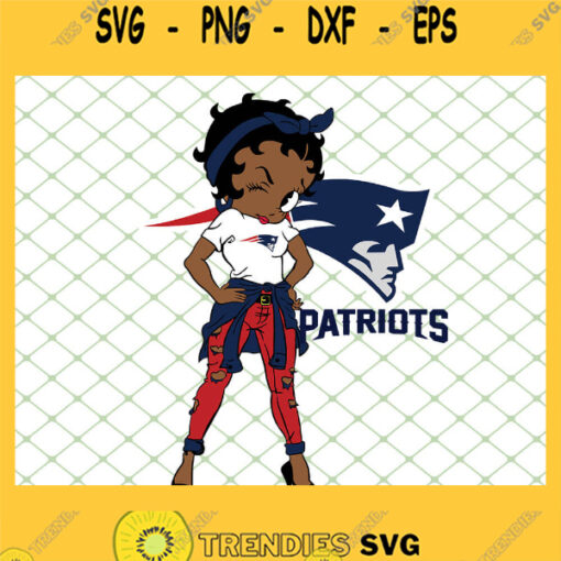 Betty Boop New England Patriots NFL Logo Teams Football SVG PNG DXF EPS 1
