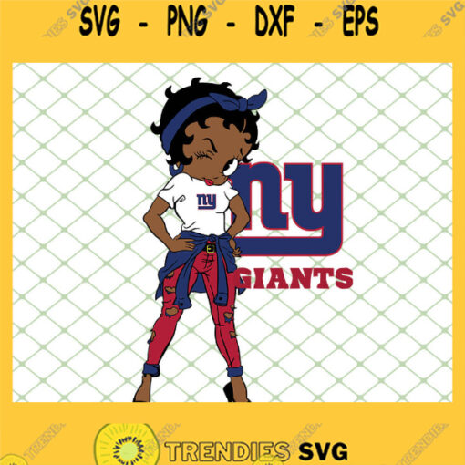 Betty Boop New York Giants NFL Logo Teams Football SVG PNG DXF EPS 1