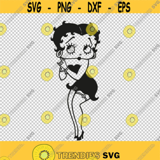 Betty Boop Standing SVG PNG EPS File For Cricut Silhouette Cut Files Vector Digital File