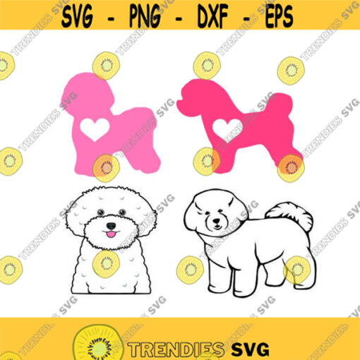 Bichon Frise Dog animal Cuttable Design SVG PNG DXF eps Designs Cameo File Silhouette Design 1418