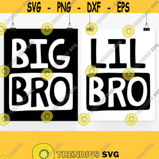 Big Bro Lil Bro SVG. Siblings t shirt Boys Room Decor Kids Bedroom Wall Art. Big Little Brother Vector Cut Files Cutting Machine Download Design 839